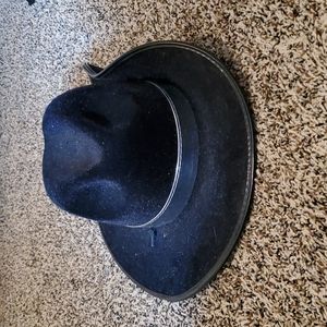 Black Aussie with silver trim (marching/drum corps